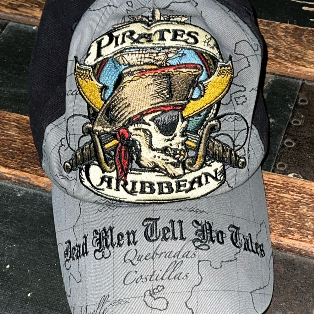 Pirates of the Caribbean baseball cap. Johnny Depp.